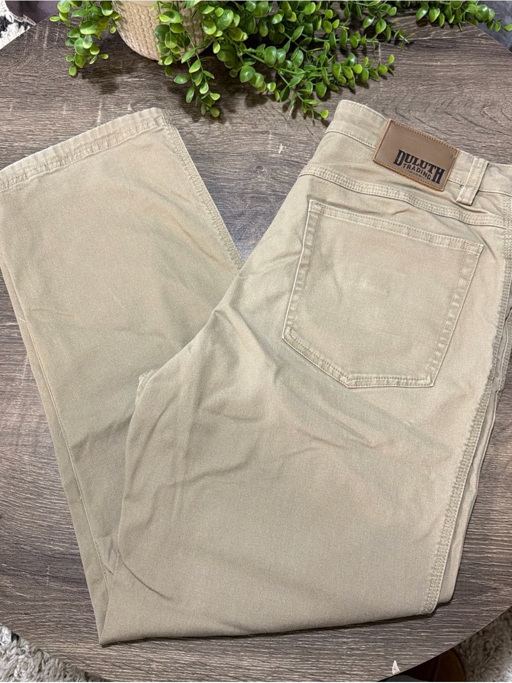 Duluth Trading Co Flex Fire Hose Pants Mens 34x30 Khaki Standard Fit
